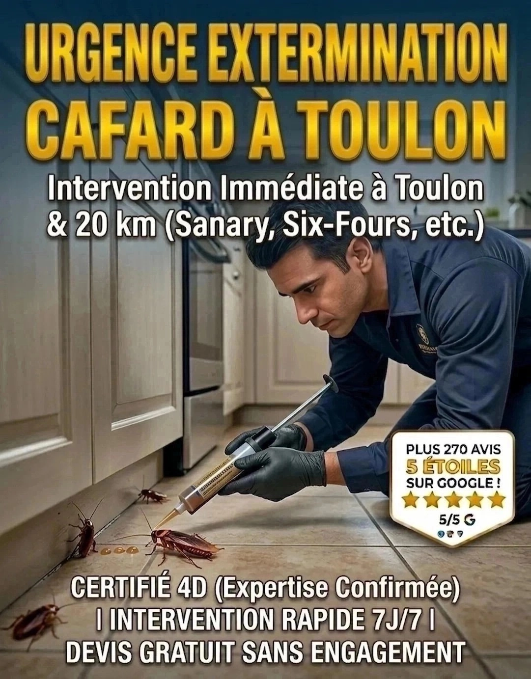 Traitement cafard toulon