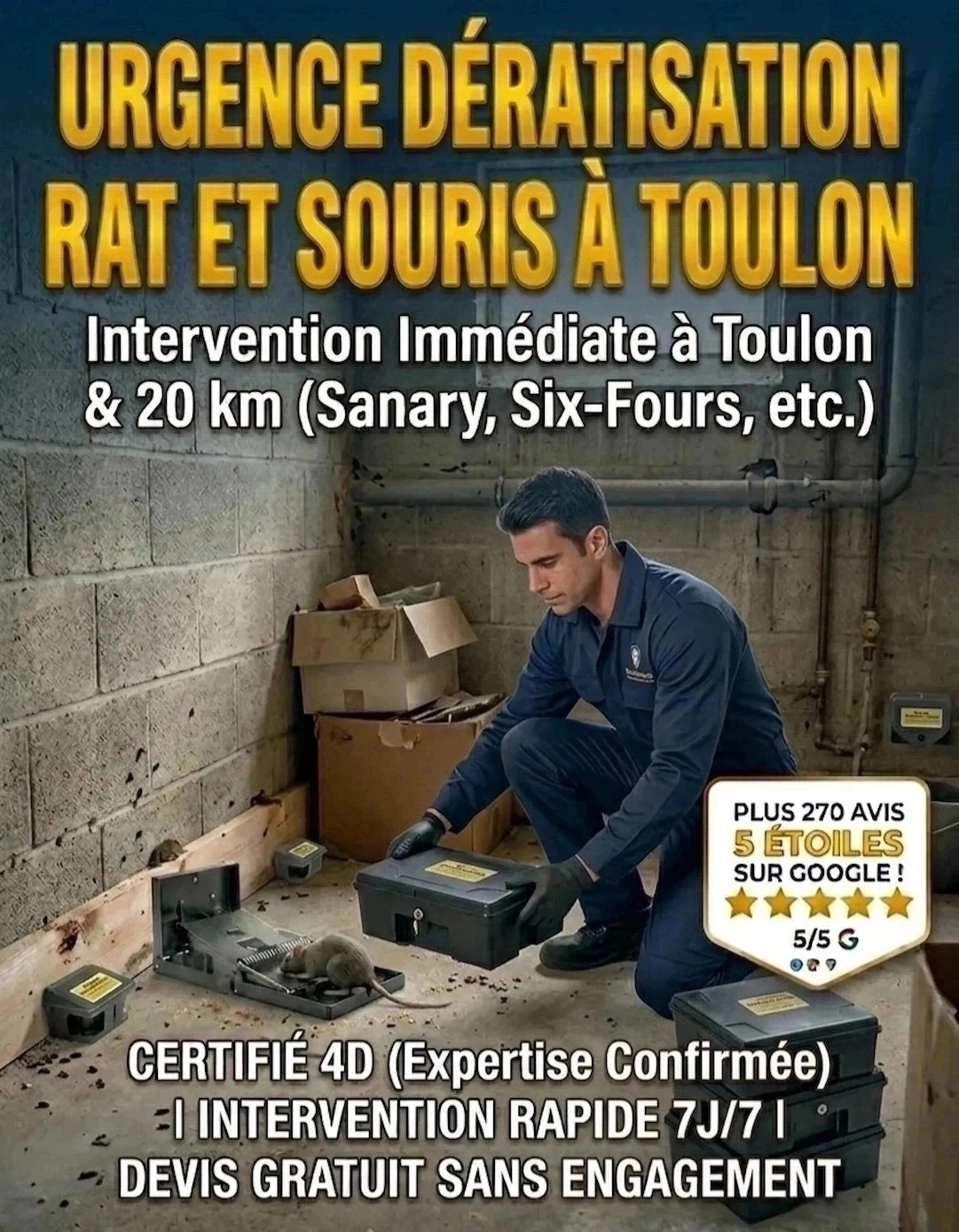 Deratisation rats et souris Toulon